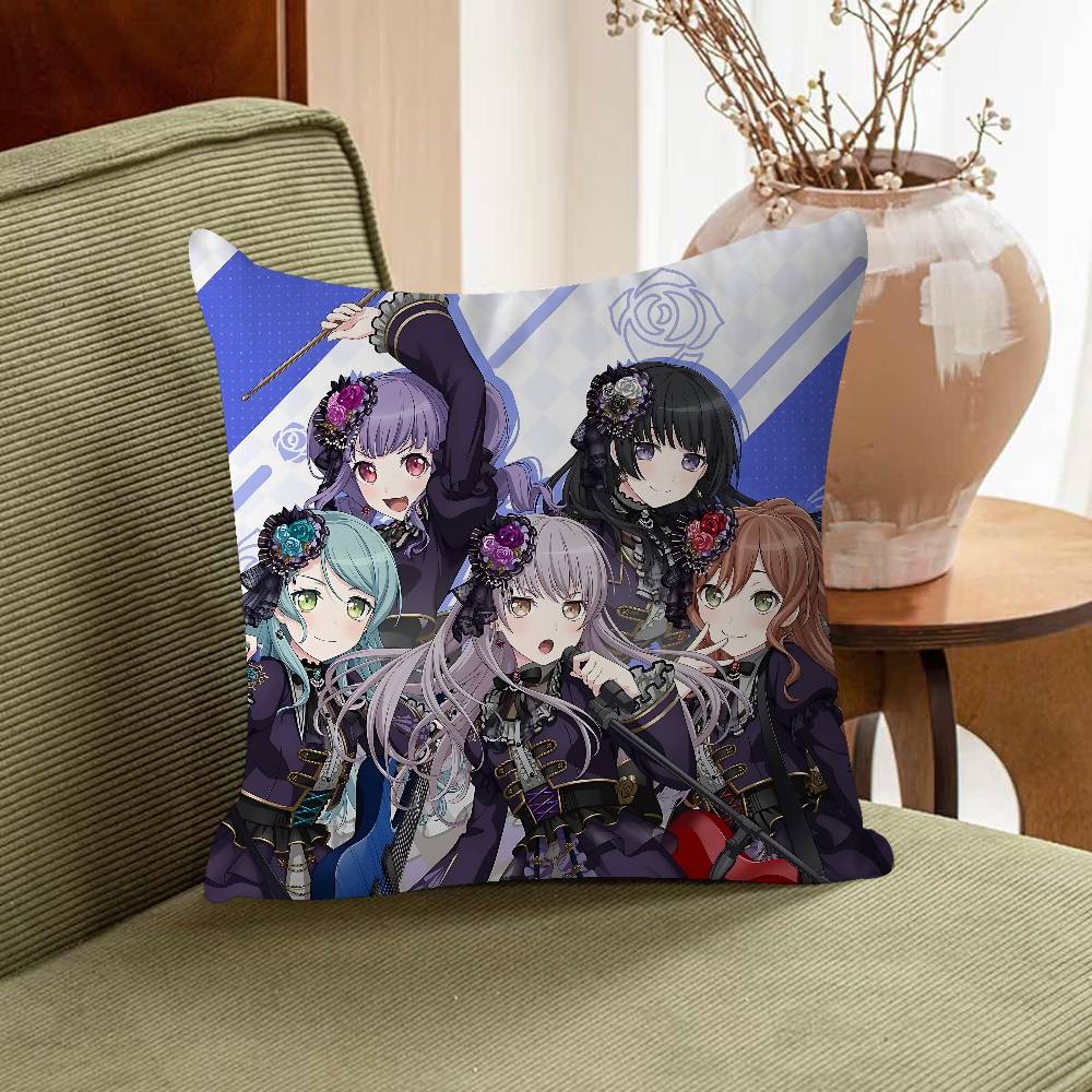 R-Roselia Anime Kissenbezug Auto Wurfkissenbezug Für Sofa Auto Weihnachtsgeschenk 40x40cm 45x45cm