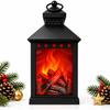 Electric Fireplace LED Christmas Lantern 23 Fire Effect Battery Operated