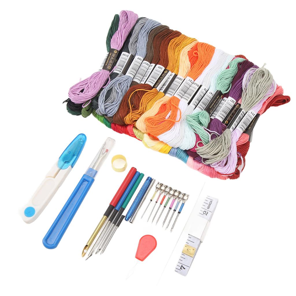 Punch Needle Embroidery Kits Multipurpose Exquisite DIY Thread Sewing Kit for Beginners Adults