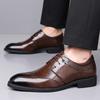 Fashion Business Formal Leather Shoes for Office Work Comfortable Dress Shoes for Men Men's Classic Oxford Shoes Slip-On Lace-Up Flats