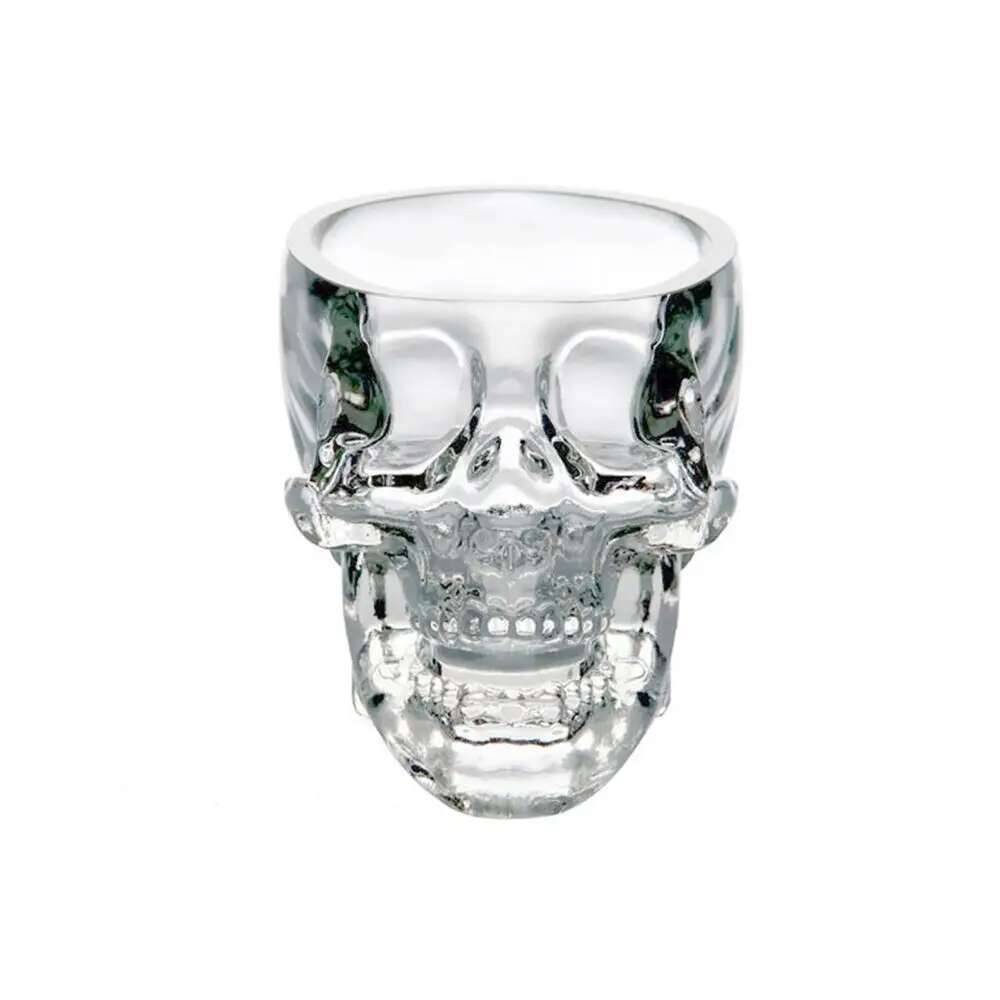 Creative Skull Shot Glass Whiskey Party Wine Beer Vaso Coffee Cup Bar Whisky Glass Transparent Glasses Vodka Cups Drinkware
