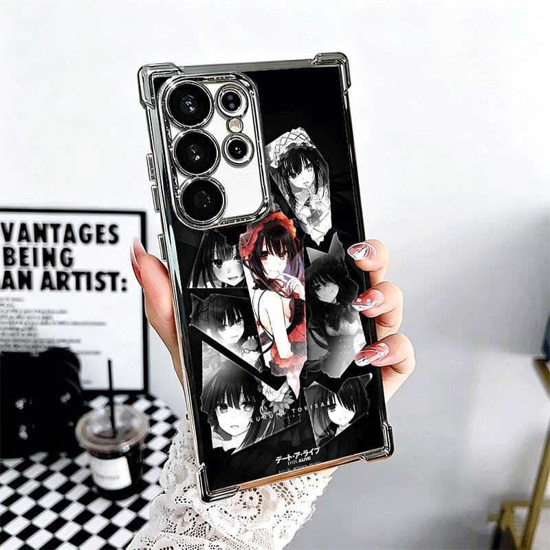 Date A Live Tokisaki Kurumi Funda de Teléfono Chapada Para Samsung Galaxy S24 S25 FE S26 Edge S23 Ultra S22 S21 Plus S20 Anti-Caída Airab