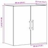 Wall Mounted Cabinet Reclaimed Wood Look 60 X 31.5 X 60 Cm Particleboard