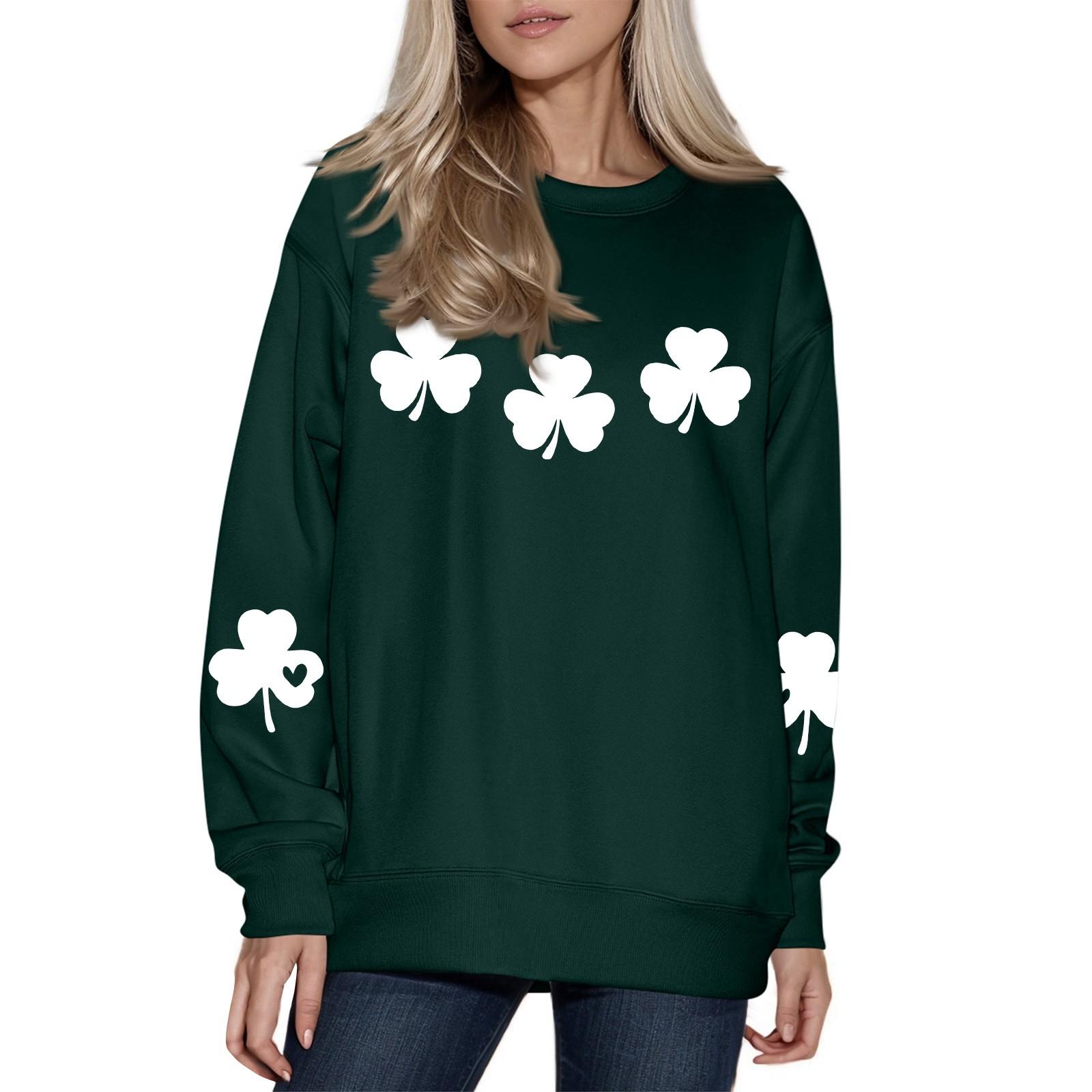 

Жіночий модний повсякденний топ з довгим рукавом, з принтом, з круглим вирізом, світшот XXL