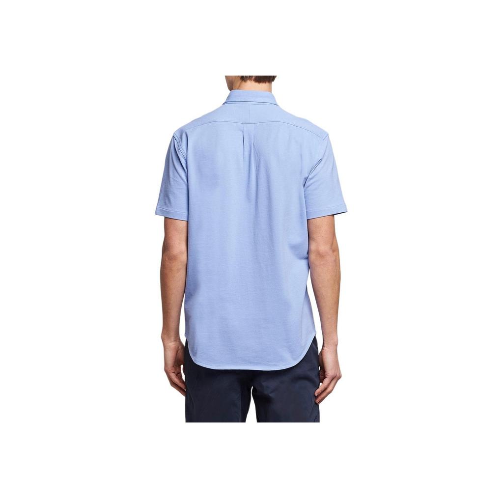 Polo Ralph Lauren Ss24 Camicia a Maniche Corte Ricamata con Logo Pony Uomo camicie Harbor-Island-Blue 710793044-003