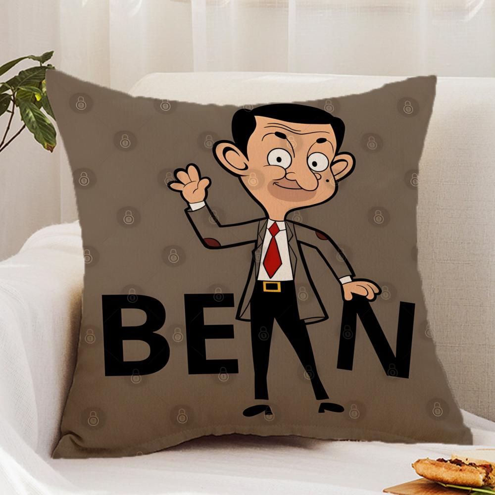 Anime M-Mr.BeanS Cushion Cover Premium Comfort Reversible Pillow Cover - Dual - Use Design for Home & Car