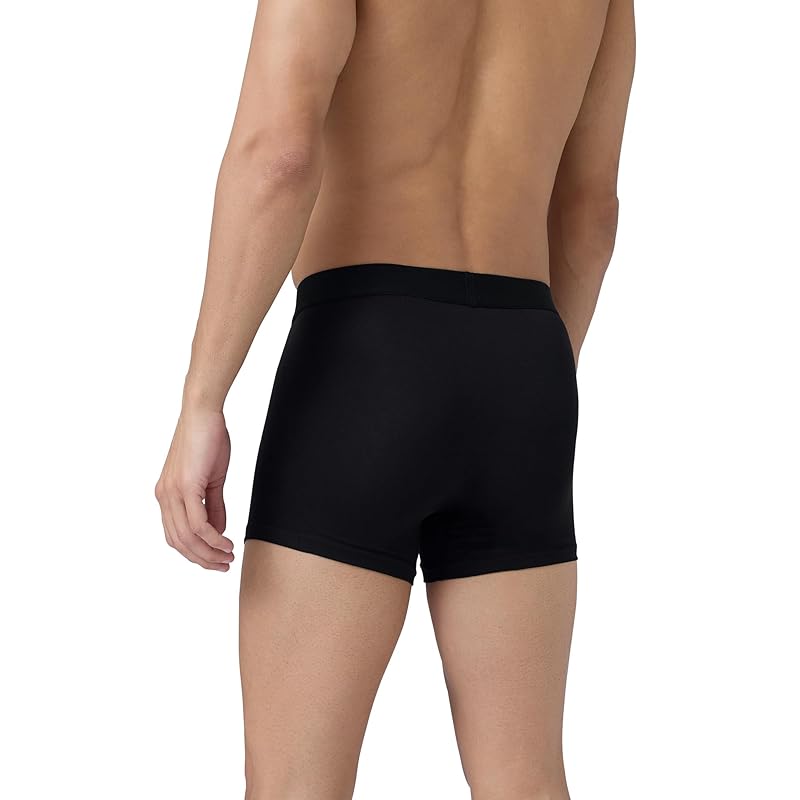 XYXX Cotton Relaxed Solid (Pack of 3) (Aero Trunks for Men Combo Dark Maroon+Black Iris_L)