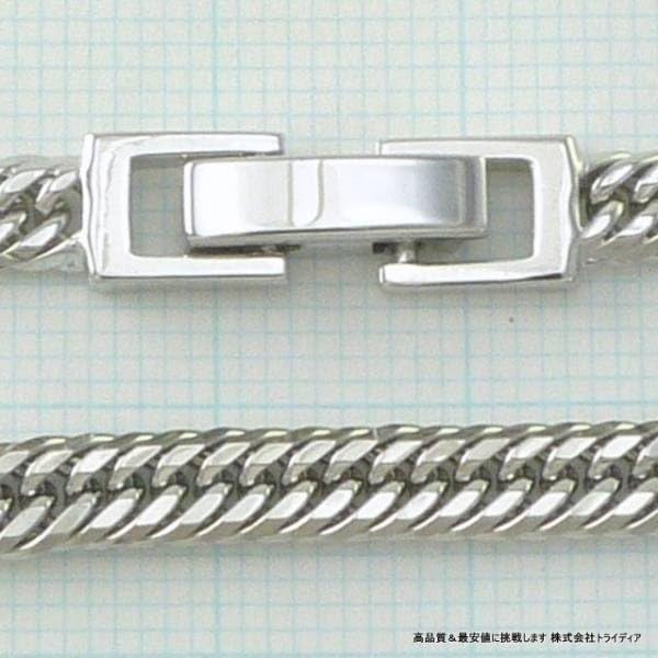 TRIDEA SV925 Silver Triple Curb Chain Necklace Silver Triple Curb [T JEWELRY] 12-Sided (60cm 25g, 12-Sided Chain)
