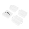 3‑Tier Demountable Plastic Storage Box Clear Portable Tools Toys Container with 18 Grids