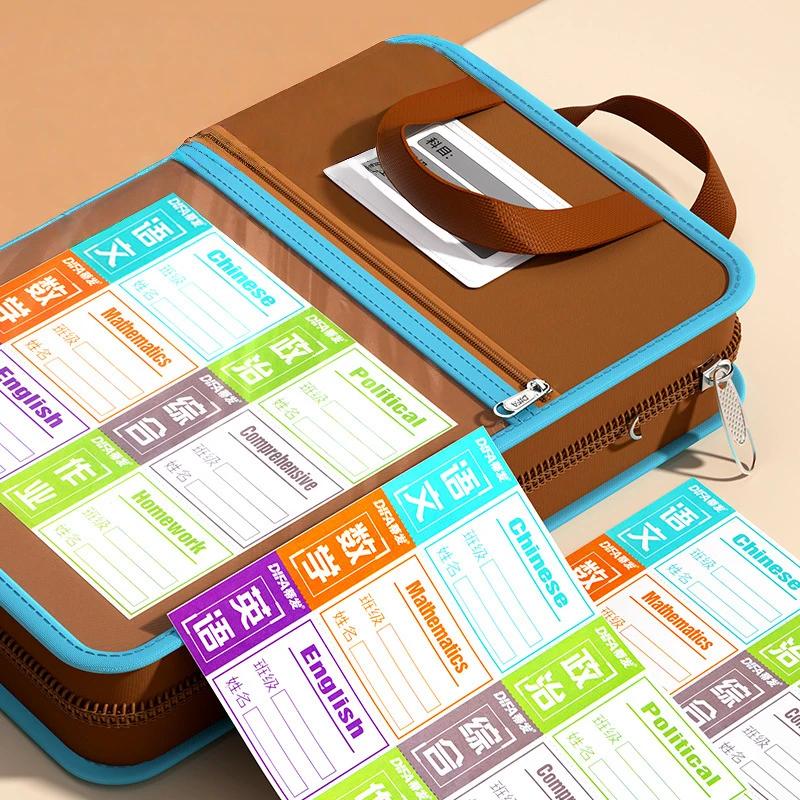 L-shaped A4 File Bag Large Capacity 4 Layers Stationery Storage Bag Transparent Mesh File Organizer School Supplies