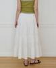 Our Hope Seersucker Tiered Elastic Skirt - White