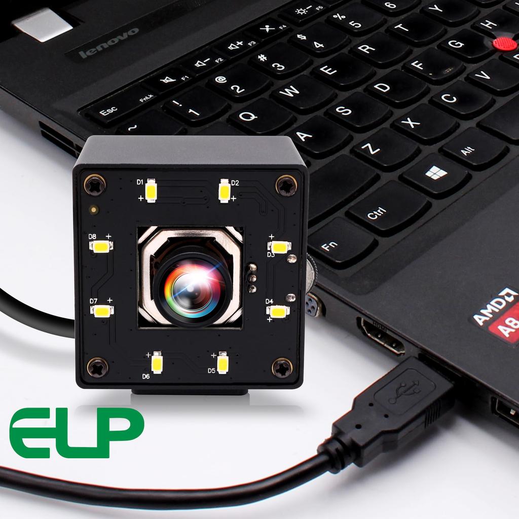 4K USB kamera s ELP LED nočním USB webkamerou pro UVC USB světlo Barn IMX415 USB zabezpečení PC Plug and Play pro Jetson Nano Autofokus, 100°