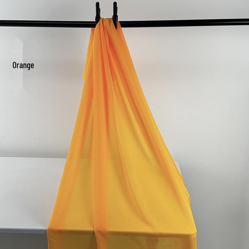 Yellow Chiffon Hanfu Fabric: Semi-Transparent Chinese Style Cloth for Innovative Decor