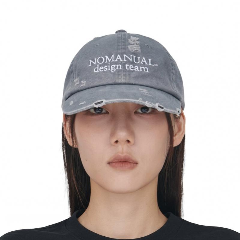 Nomanual D.t Ball Cap   Washed Gray 261