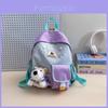 Zaino per Bambini Piccoli con Peluche Cartoon Stitch e Ciondolo Coniglietto per Scuola e Uso Quotidiano