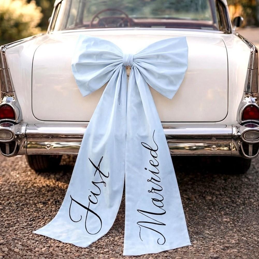 Large Size Car Ribbon Bow Lovely Style Just Married Car Decor Romantic Wedding Car Bow Wedding Day