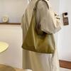 Solid Color Pu Leather Tote Bag Korean Style Women's Underarm Bag Commute Shoulder Bag  Outdoor