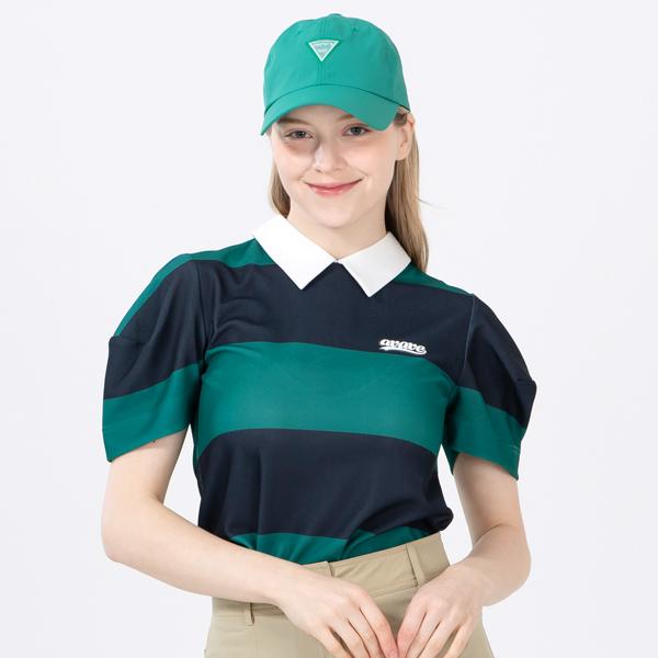 AVAVE Women'S Puff Collar T-Shirt Green Navy