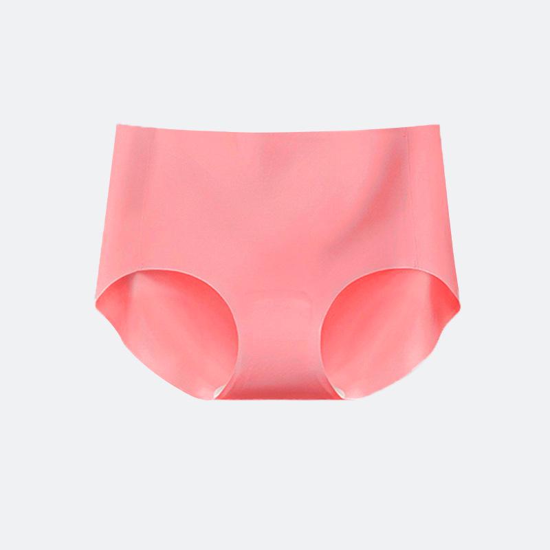 

Бесшовные трусики средней посадки из ледяного шелка с 3D персиковыми ягодицами - Женское дышащее антибактериальное белье, не врезающееся в кожу M (90-110 lbs)