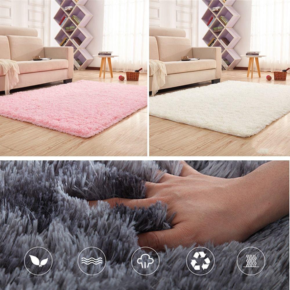 50x80cm Plush Carpet Long Hair Sofa Cushion Rugs Soft Imitation Wool Pad  Home