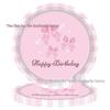 Pink Ballet Bow Party Set: Disposable Plates, Napkins & Tablecloth.