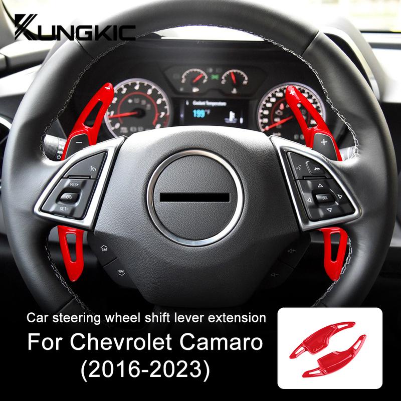 For Chevrolet Camaro 2016 2017 2018 - Car Steering Wheel Paddle Shifter Cover ABS Carbon Fiber Trim Accessories