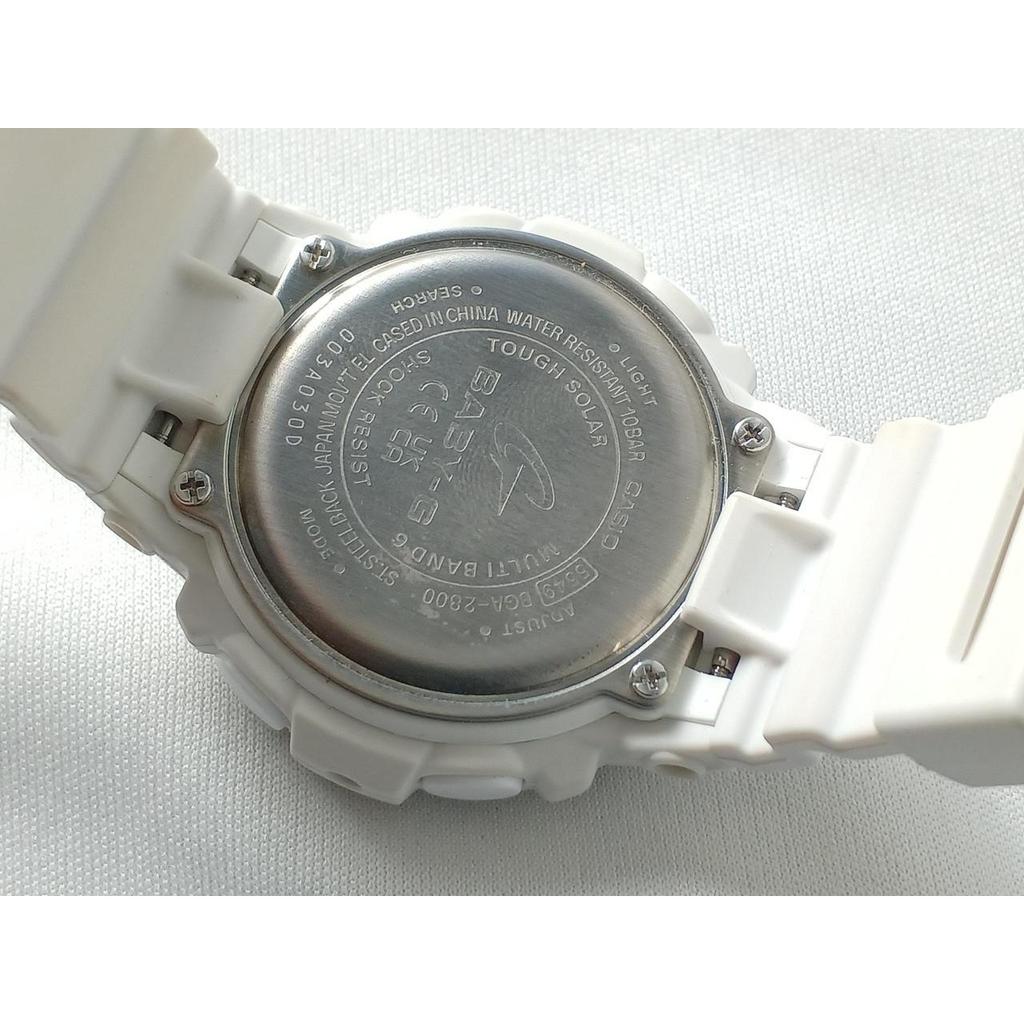 Used CASIO BGA-2800 BABY-G Ana-Digi Baby G Watch White