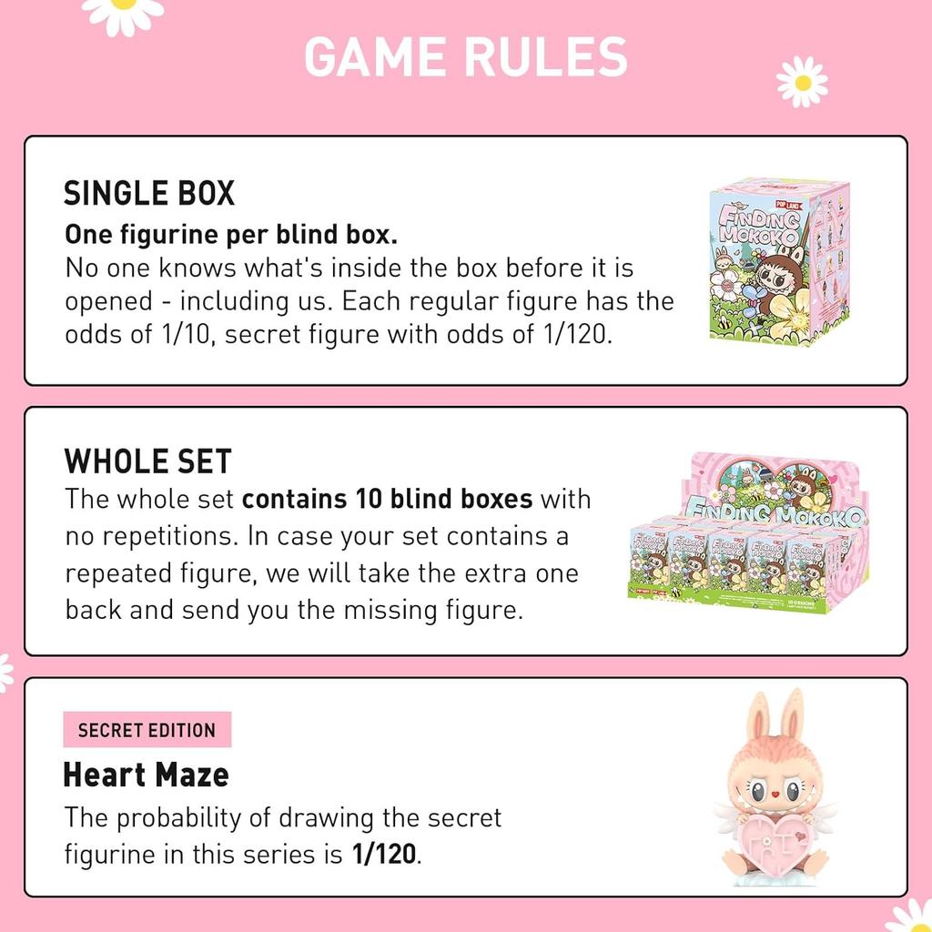 POP MART Find The MOKOKO Series Figures, Blind Box Figures,Holiday Birthday Gifts, Single Box