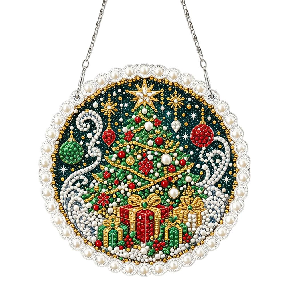 Round Kit Christmas Ornament Hanging Decor 1919