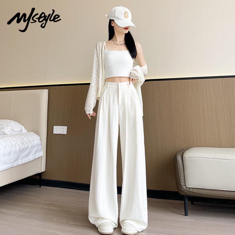 Женские плиссированные брюки-костюм MJ STYLE со складками и широкими штанинами L