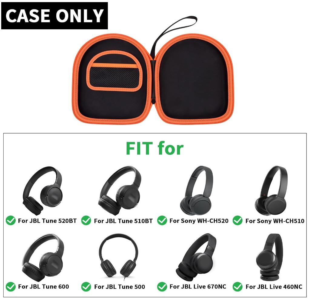 (Case only) Headphone Case Compatible with Tune 510BT/ 520BT/ 500BT/ 660NC/ for Live 460NC /670NC Wireless On-Ear Headphones