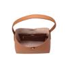 Longchamp Le Roseau 27 Solid Color Zipper Hidden Pocket Bamboo Buckle Leather Big Bag Tote Shoulder Bag Medium Women Bags Yellow-Brown 10153HPN016