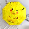 Happy Pikachu  Pattern, Automatic Folding Umbrella, Portable and Foldable Design, 8 Ribs, a Christmas or Birthday Gift.