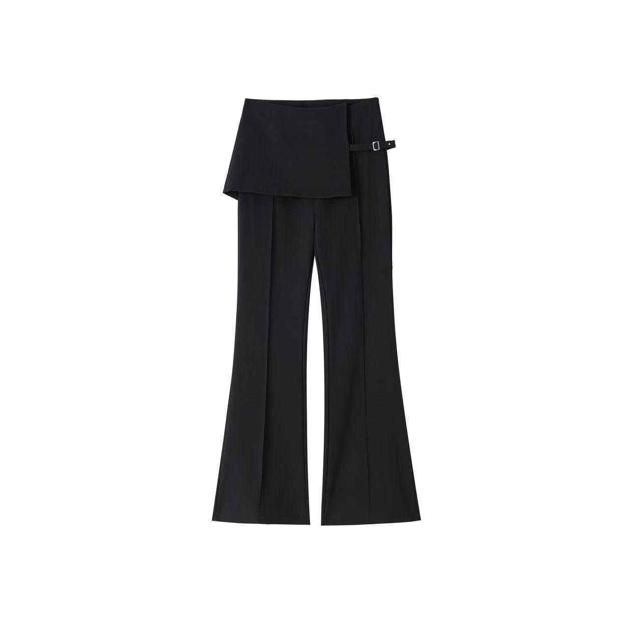

High-Intelligence Casual Two-Piece Leisure Suit Pants: Women s Loose Bell Bottom, Floor-Length, Extended Pants for Petite Sizes, 2026 Spring/Summer Medium