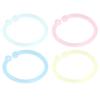 20pcs Plastic Rings Transparent Flexible Loose Leaf Book  Rings for School Home Office Cards D