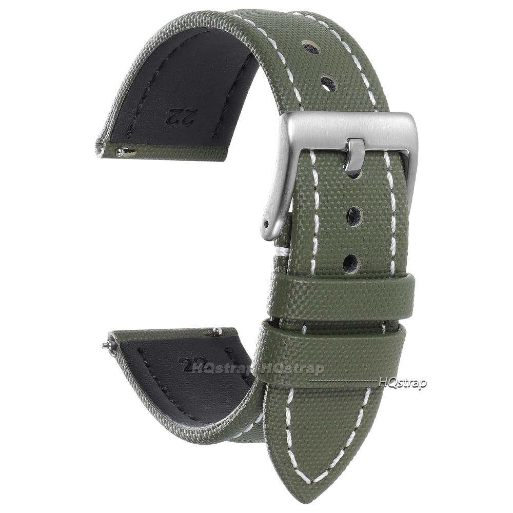 Premium Segeltuch Uhrenarmband Strap Wasserdichtes Nylon 18mm 19mm 20mm 21mm 22mm Damen Herren Sport Armbänder Schnellverschluss Armband
