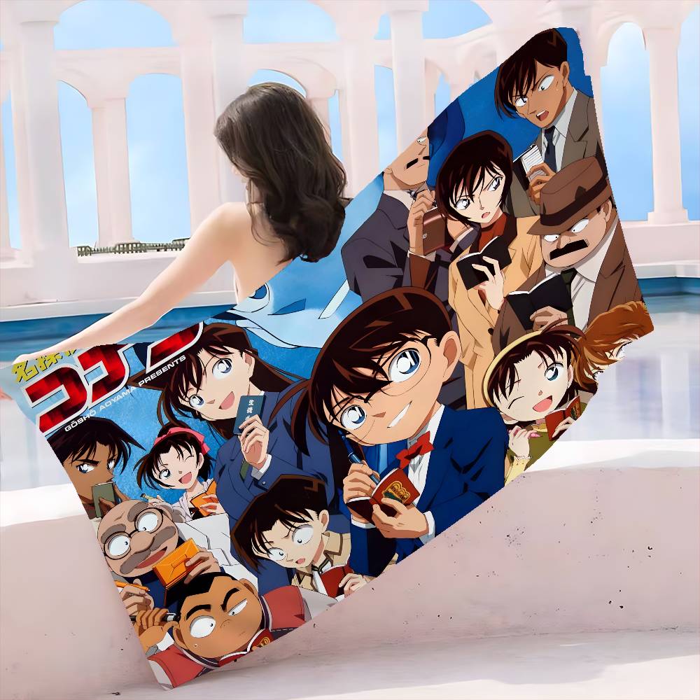3D D-detective C-conan Anime Microfiber Beach Towel Absorbent Quick dry Soft Yoga Swimming Resort Mountain Climbing Towel