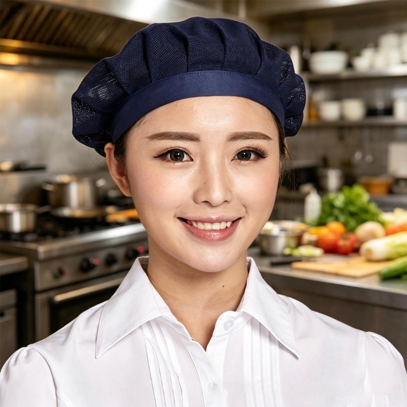 6Pcs Small Meshes Chefs Work Hat Breathable Professional Kitchen Cook Hat For Kitchen And Food Service
