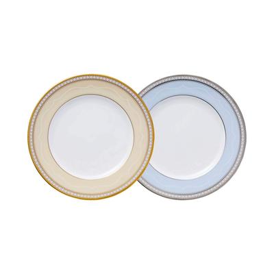 Noritake Plate Trefolio Gold and 2 Gold and Bone Color-Changing Set, 22cm, Platinum, Plates, Platinum, China, P97311/4945-57