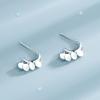 Design Stud Earrings Female Personality Japanese And Korean Temperament Cold Wind Earrings Creative Niche Curved Disc Fringed Earrings
