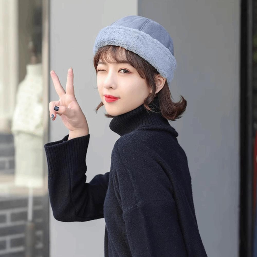 Versatile Winter Landlord Hats Retro Lamb Wool Hat Fahsion Melon Hat  Winter