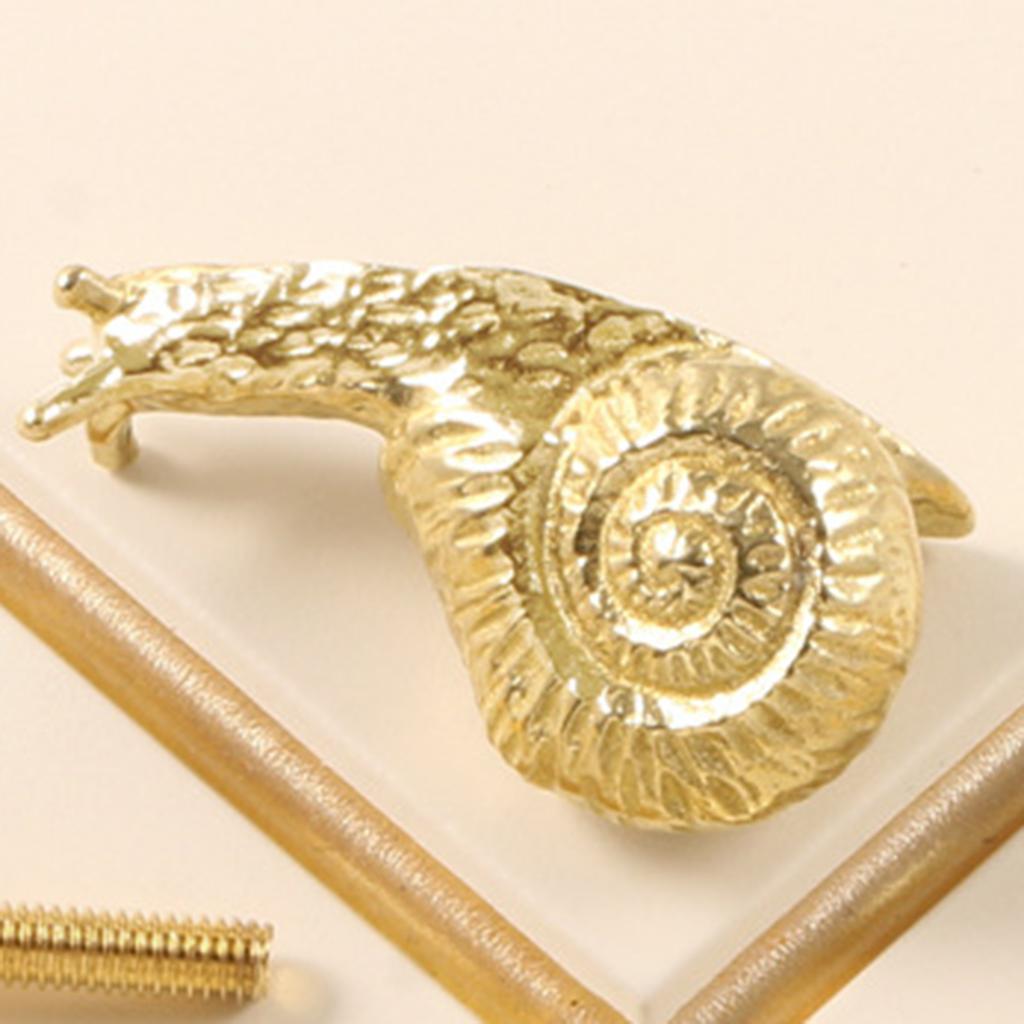 Brass Door Handle Snail Design Cabinet Door Knob for Living Room Bedroom Bathroom New Chinese Style Cabinet Pulls
