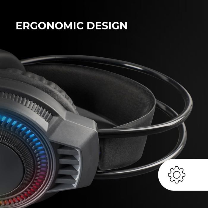 Casque Gaming - Mars Gaming - MH124 - Éclairage FRGB Rainbow - Micro Flexible - Stéréo