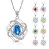 925 Sterling Silver Fashion Light Luxury Ice Flower Cut Zircon Cosmic Star Necklace Birthday Party Anniversary Gift