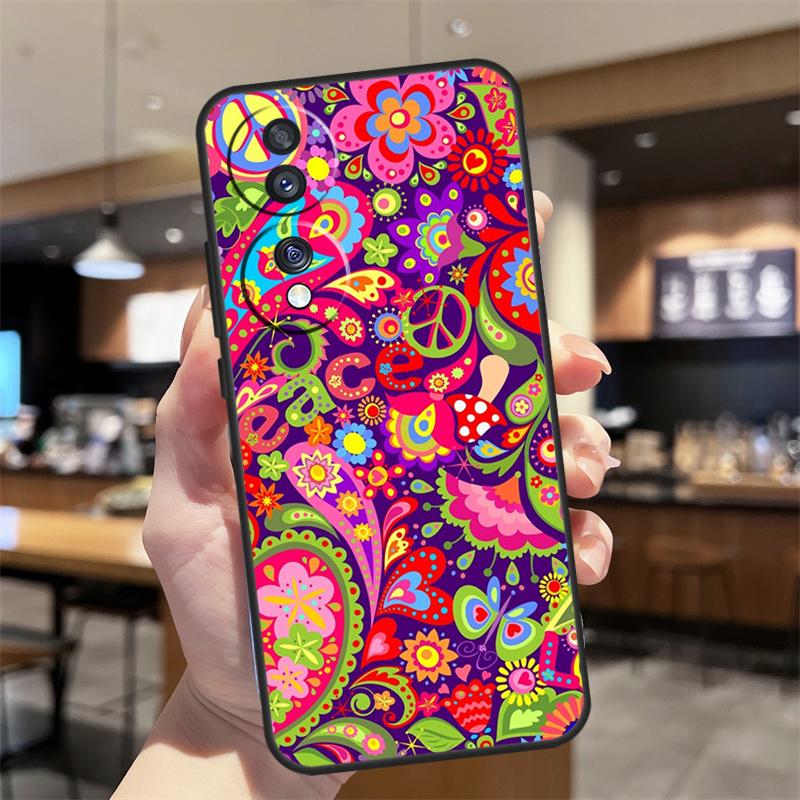Hippy Hippie Psychedelic Art Peace Case For Honor Magic 5 6 7 8 Pro Honor 200 400 50 70 90 Lite X8b X8c X9b X9c X9d Win RT Cover