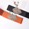 Belt Fashion Women's Retro Carved Band-button Waist Clothes Dress Decorated Elastic Elastic Wide Belt