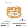 Titanium Steel Zirconium Ring - Luxurious and High-end Jewelry Finger Ring Made of Stainless Steel