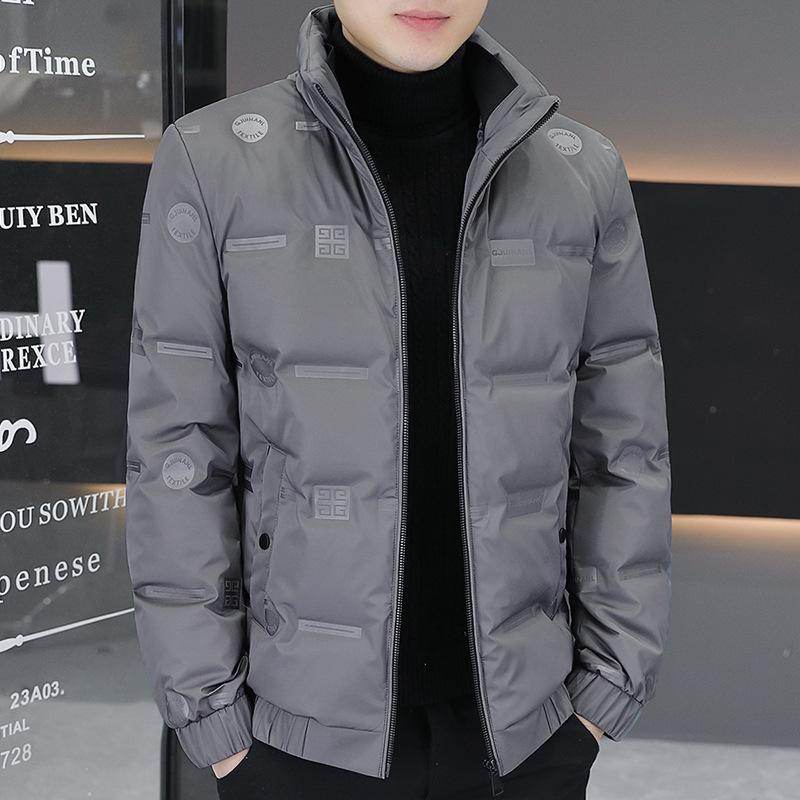 

White Duck Down Jacket, New Thickened and Warm Korean Version Trend Casual Jacket, Men s Light and Thin Short Standing Collar Top, Men s