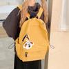 Schoolbag Schoolbag Female College Student Ins Large Capacity, Simple Solid Color Alphabet Backpack Male Junior High School Backpack