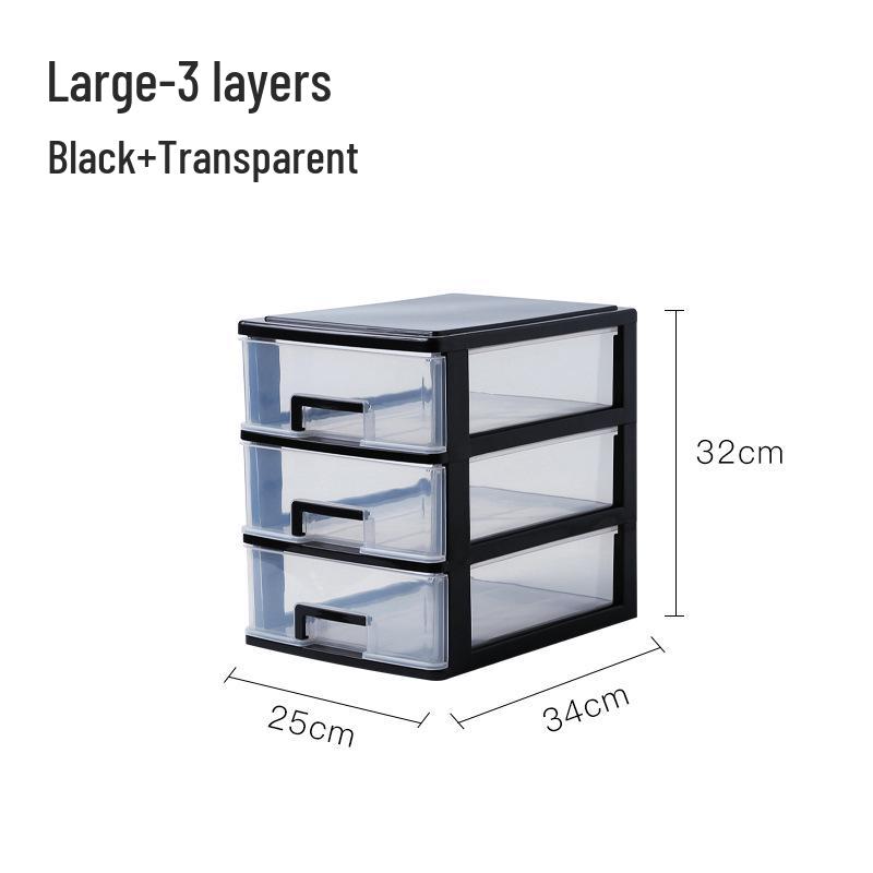 Transparent Multi-layer A4 Desktop Organizer: Simple Plastic Drawer-type Storage for Office Documents